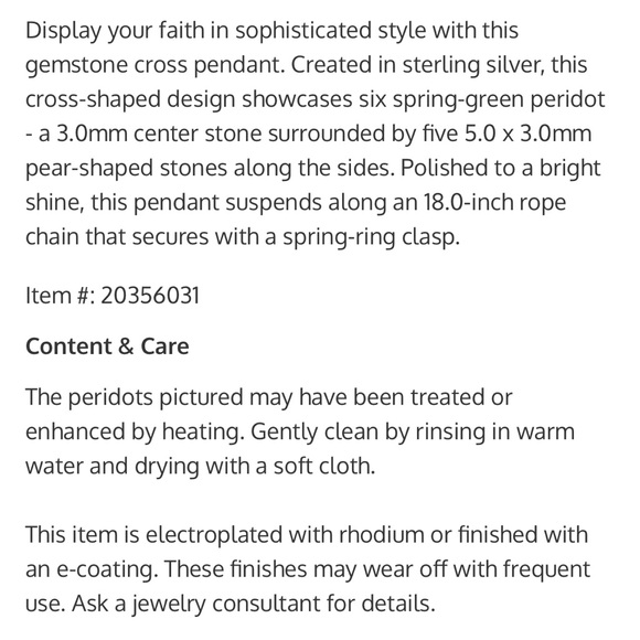 Beautiful 💚cross pendant and necklace - Picture 3 of 8